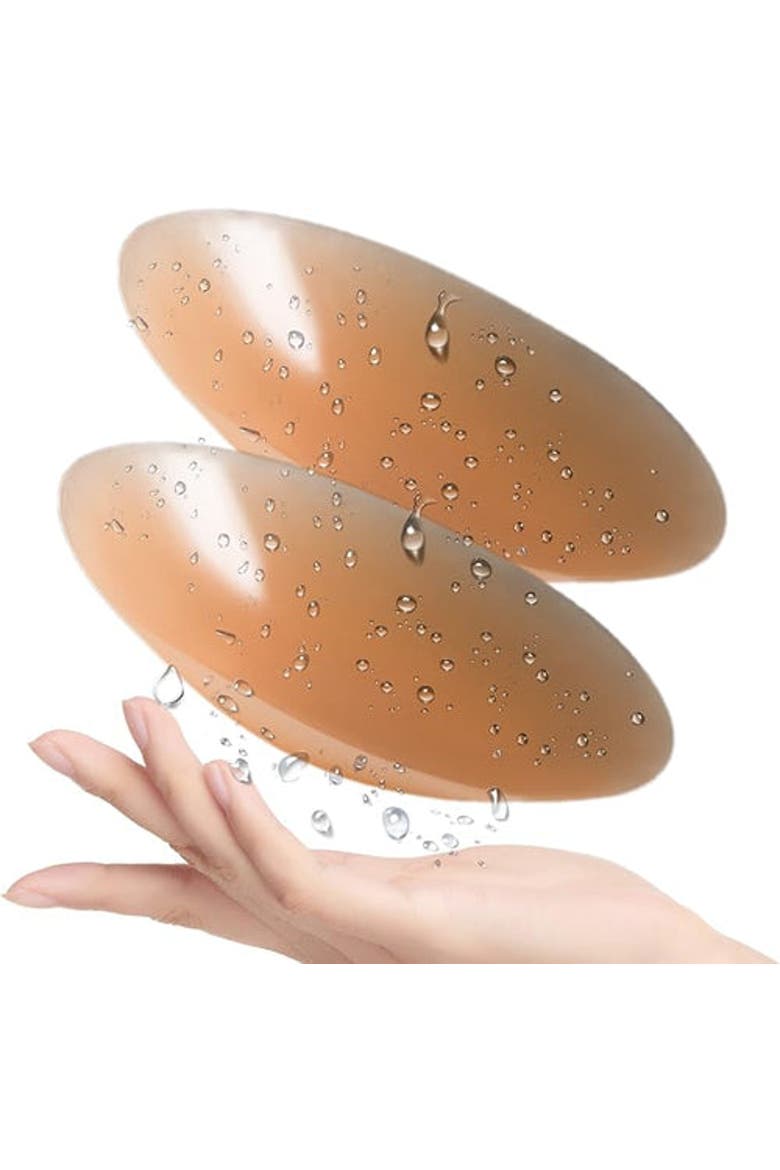 No Adhesive Silicone Reusable Nipple Covers, Alternate, color, Light Brown