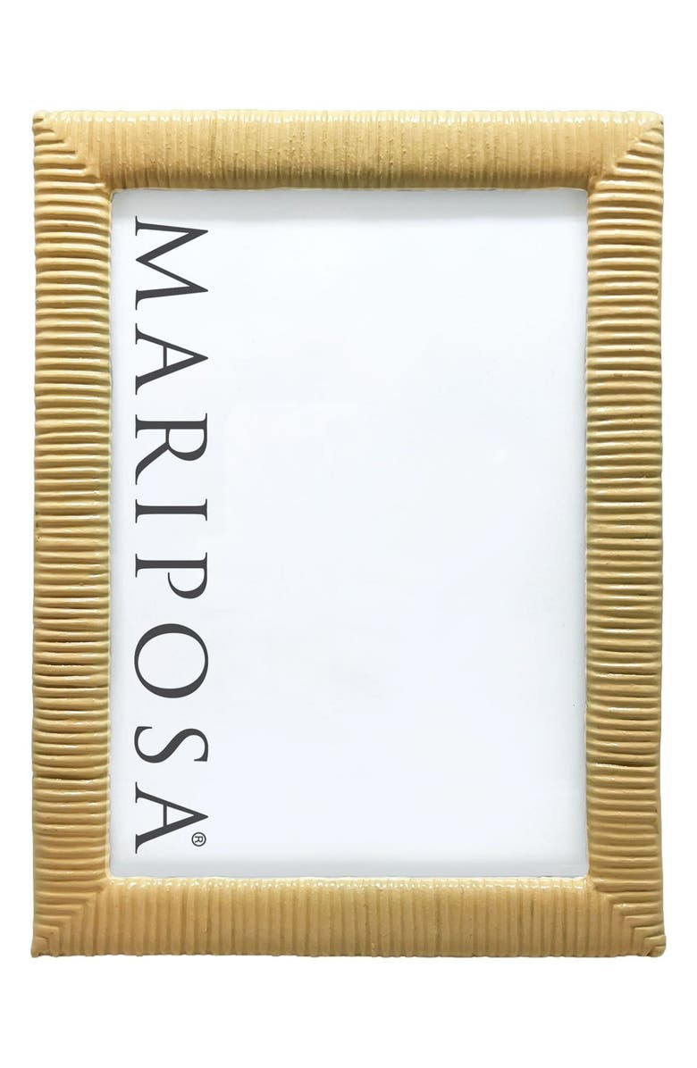 Mariposa Woven Texture 5 x 7-Inch Picture Frame, Alternate, color, Yellow