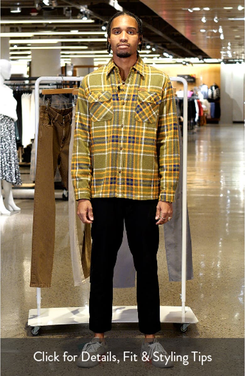 Desert Plaid Flannel Button-Up Overshirt, sales video thumbnail