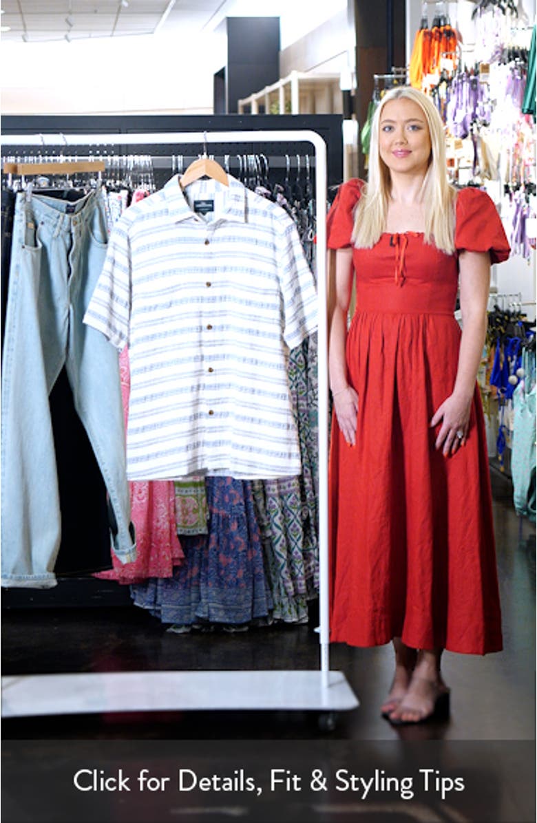 Yarrow Creek Short Sleeve Recycled Cotton Blend Button-Up Shirt, sales video thumbnail