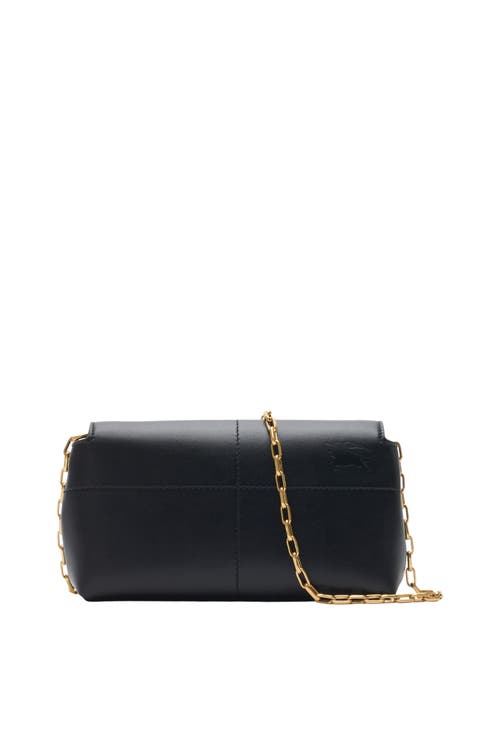 Burberry Snip Chain Shoulder Bag In Black