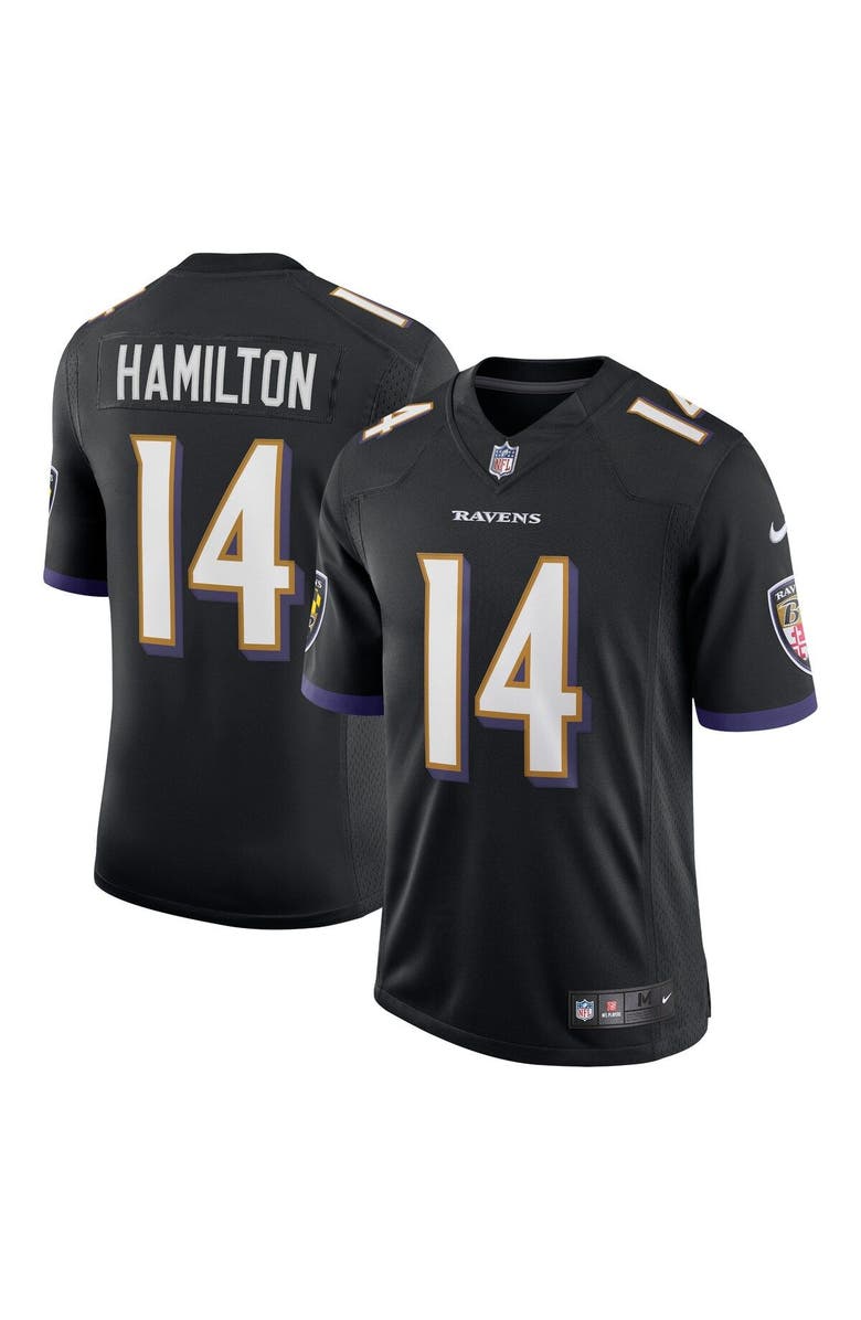 Nike Men's Nike Kyle Hamilton Black Baltimore Ravens Vapor Limited Jersey, Alternate, color, 