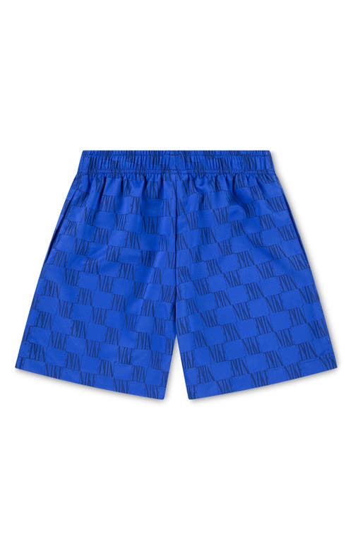 Nike Kids' Logo Check Athletic Shorts In Game Royal
