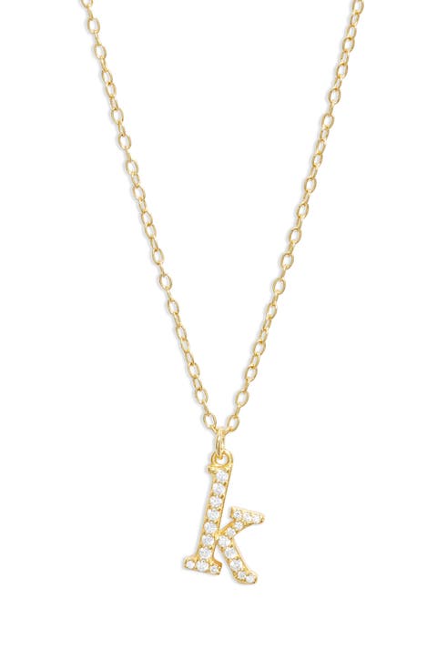Mini Pavé Initial Necklace