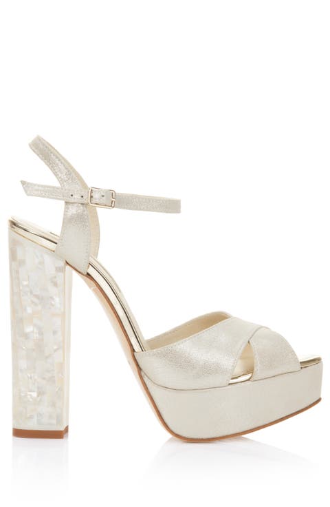 Bonnie - Pearl Heel Sandal