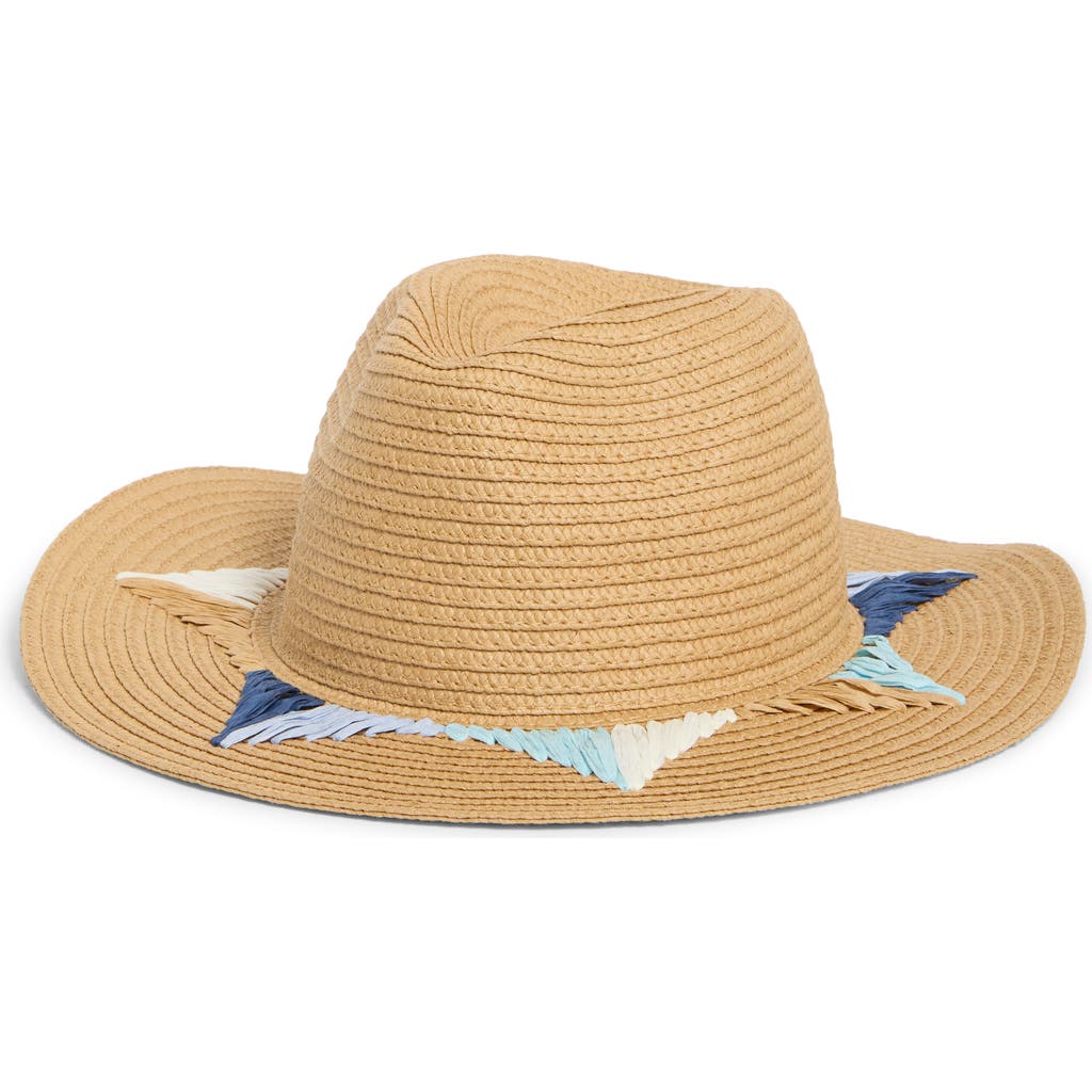 Melrose And Market Triangle Straw Panama Hat In Brown