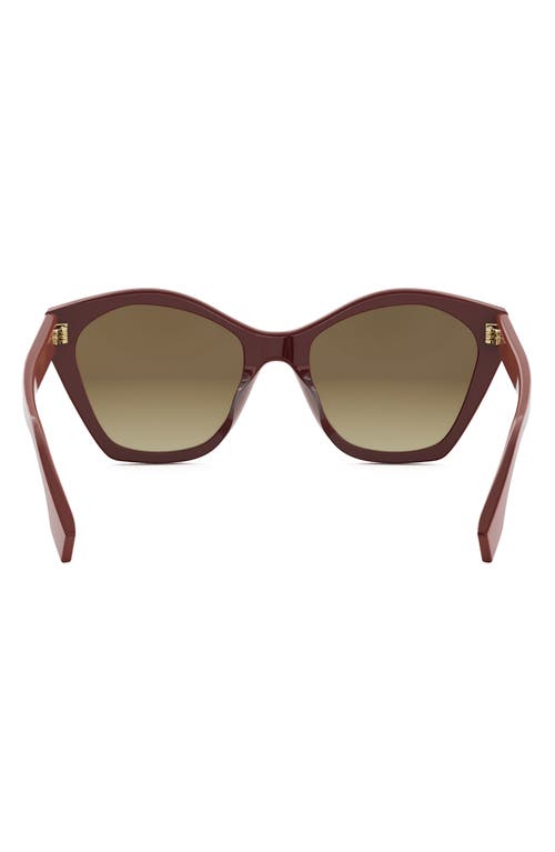 Fendi Lettering 52mm Square Sunglasses In Red