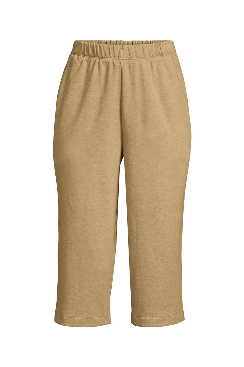 Sport Knit High Rise Elastic Waist Capri Pants, Alternate, color, French Pecan Heather
