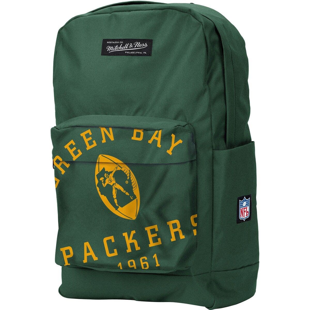 Mitchell & Ness Green Bay Packers Backpack, Main, color, 