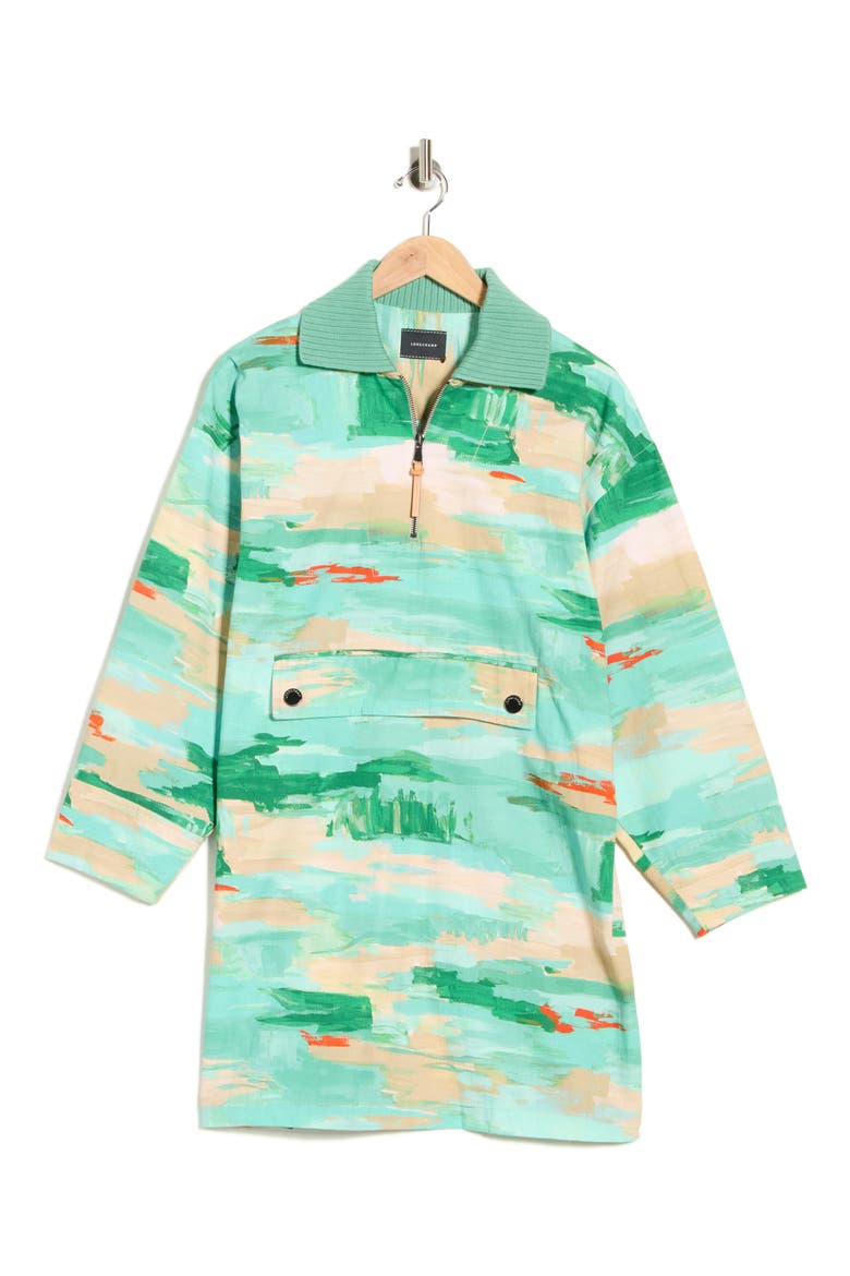 Long Sleeve Half Zip Minidress, Alternate, color, AQUA