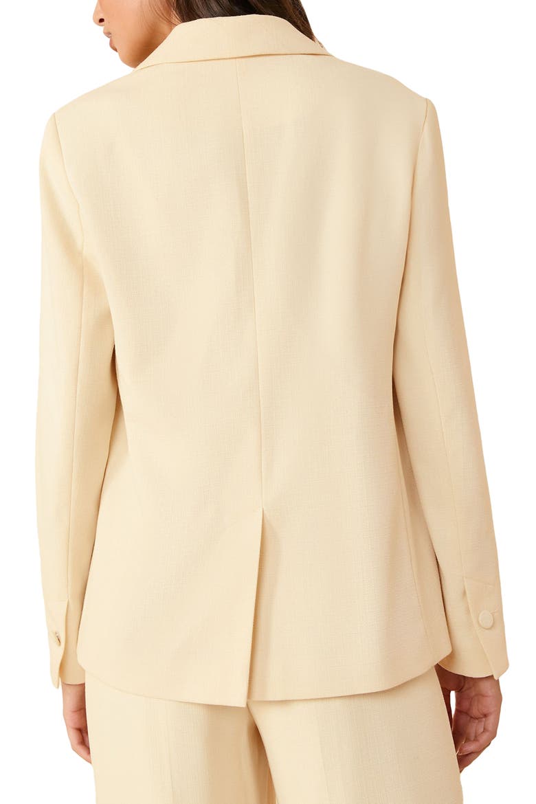 Crosshatch Double Breasted Blazer, Alternate, color, CREAM