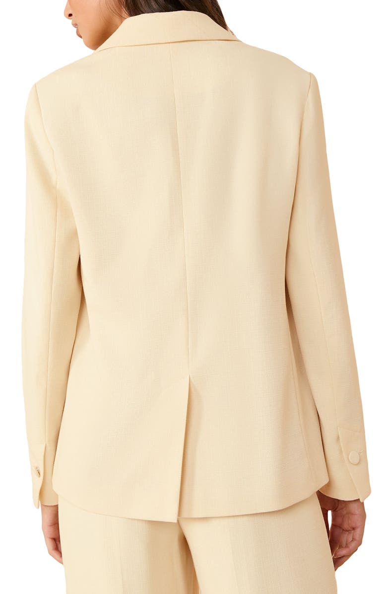 Friends Like These Crosshatch Double Breasted Blazer, Alternate, color, Cream