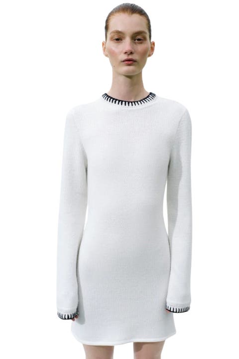Scarlett Contrast Stitch Wool Mini Dress