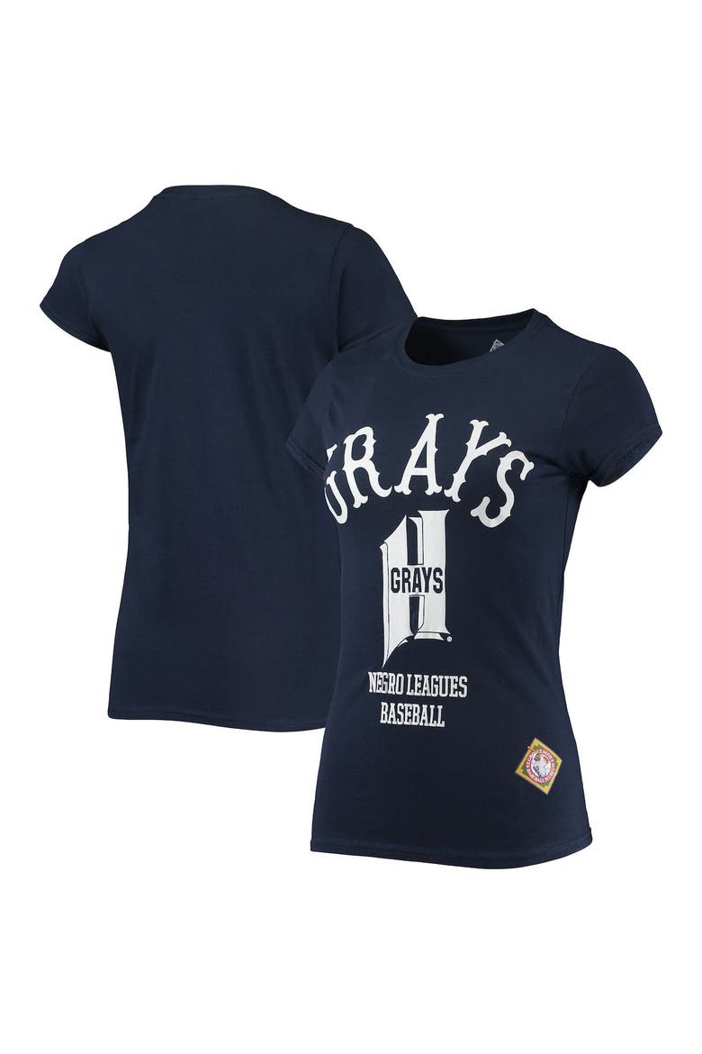 Women's Stitches Navy Homestead Grays Negro League Logo T-Shirt, Main, color, Navy