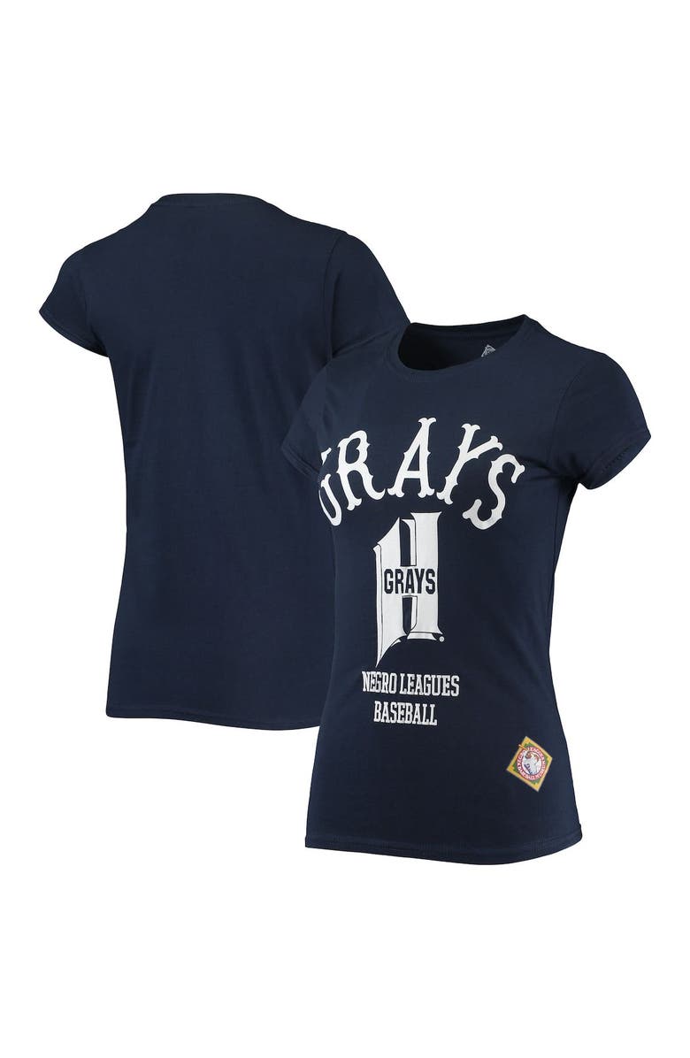 STITCHES Women's Stitches Navy Homestead Grays Negro League Logo T-Shirt, Main, color, Navy