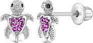 In Season Jewelry Cubic Zirconia Turtle Earrings