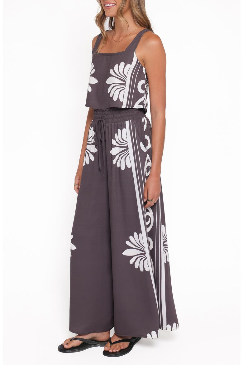 Timothy Linen Blend Square Neck Tank & Wide Leg Pants Set, Alternate, color, ESPRESSO