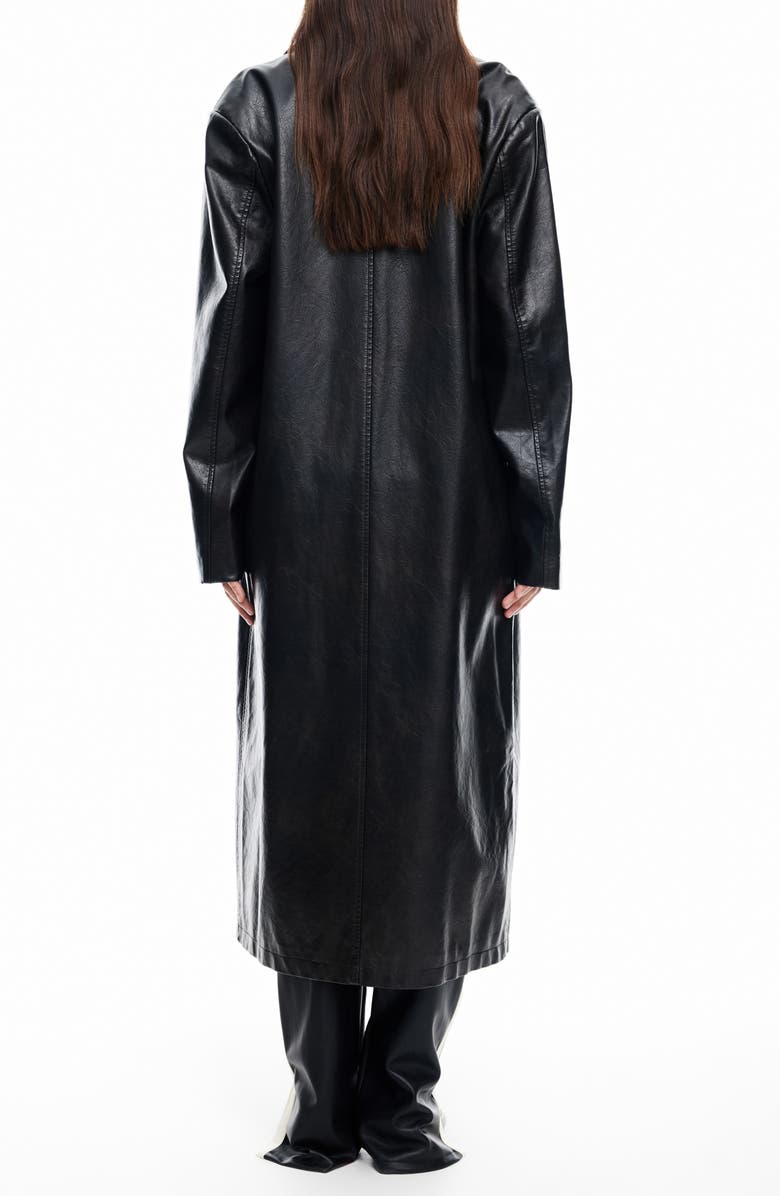 LIONESS Olsen Faux Leather Trench Coat, Alternate, color, 