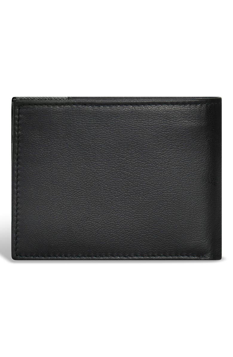CHAMPS Iconic ID Flap Leather Bifold Wallet, Alternate, color, Black/ Black