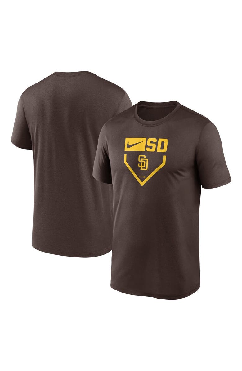Nike Men's Nike Brown San Diego Padres Home Plate Icon Legend Performance T-Shirt, Alternate, color, 