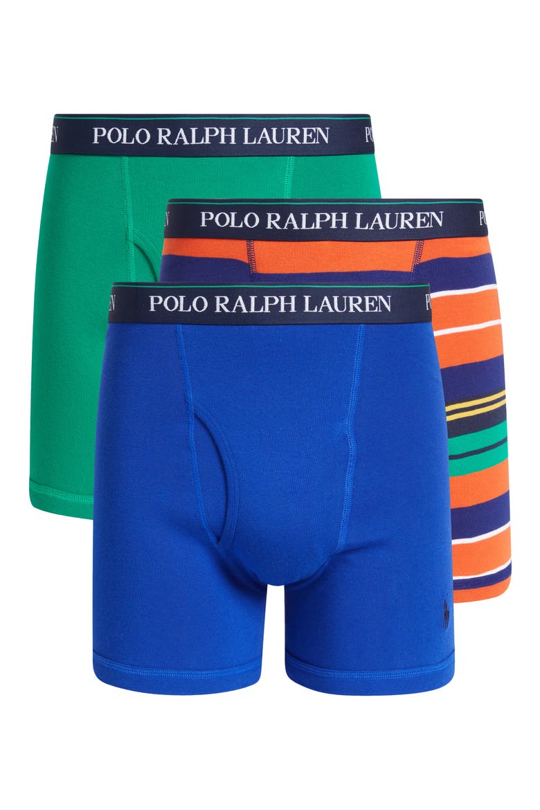 Classic Fit Performance Cotton Boxer Briefs, Alternate, color, BOY STRPE/BLRD GREEN/RGBY ROYL