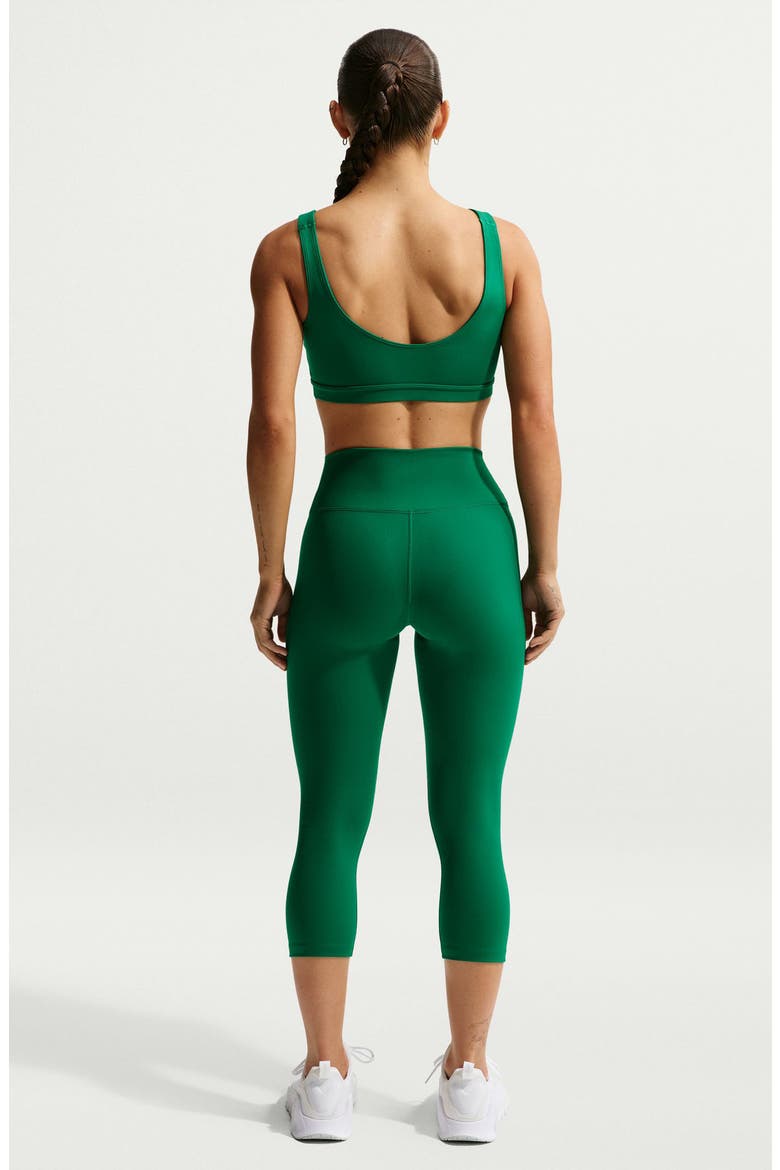 Capsule Asymmetric Sports Bra, Alternate, color, MALACHITE/ WHITE