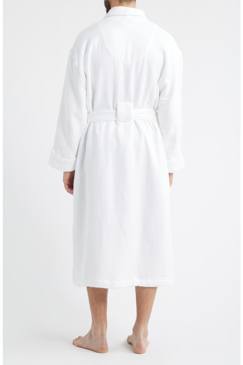 Aberdeen Waffle Knit Robe, Alternate, color, WHITE