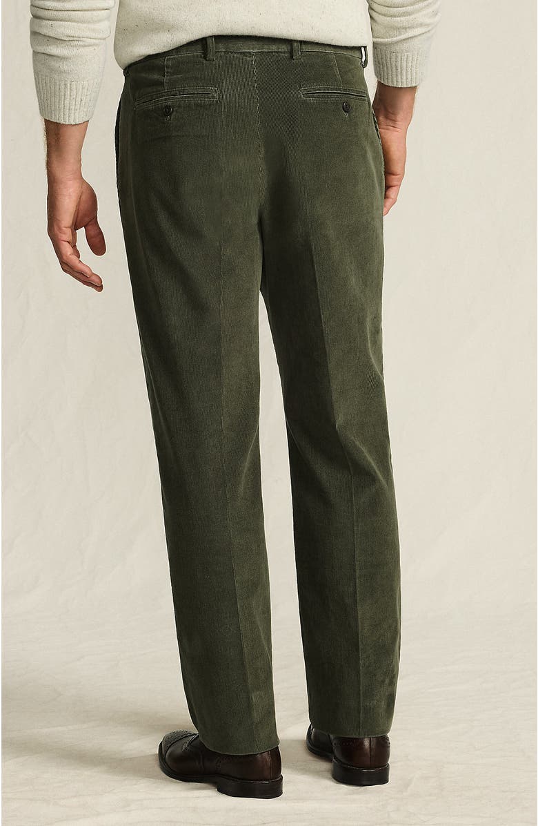 Lands' End Corduroy Comfort Waist Classic Fit Pleated Front Pant, Alternate, color, Forest Moss