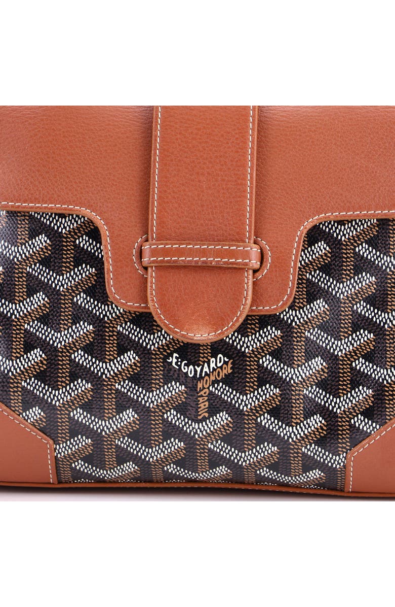 Pre-Owned Goyard Saigon Top Handle Bag Coated Canvas with Leather Mini, Alternate, color, Brown