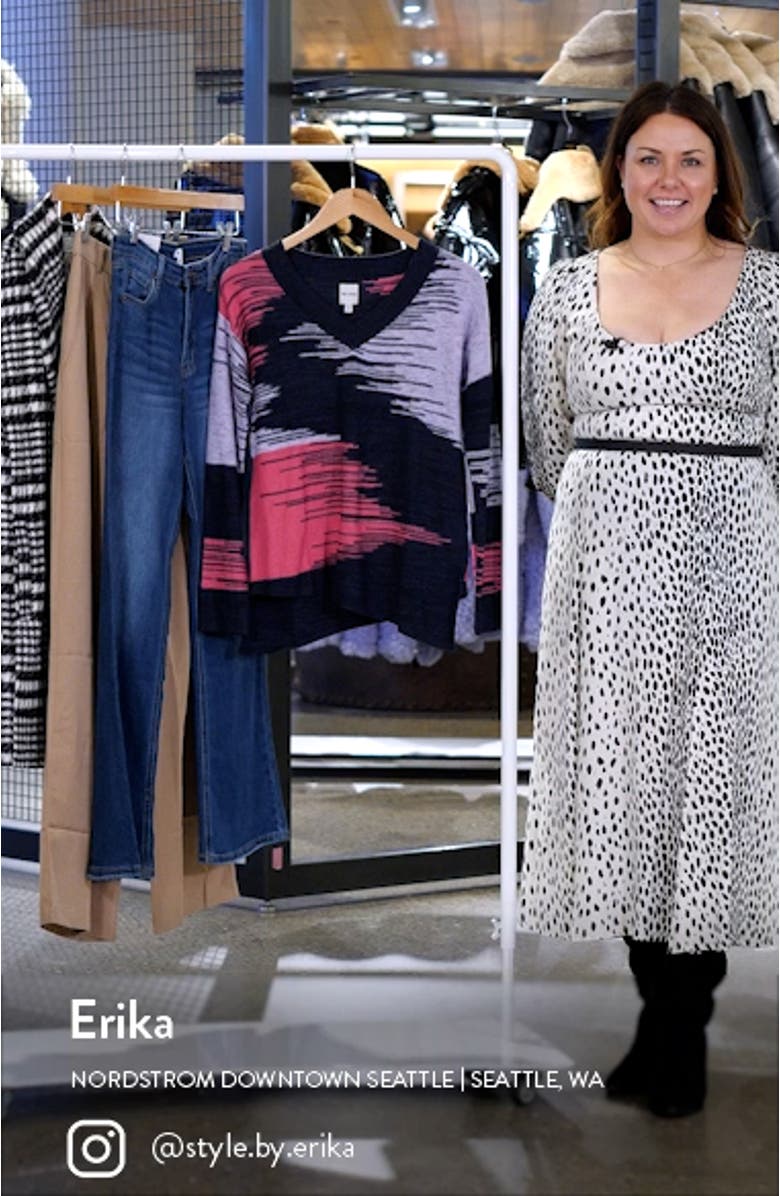 Vivid Vibes Space Dye V-Neck Sweater, sales video thumbnail