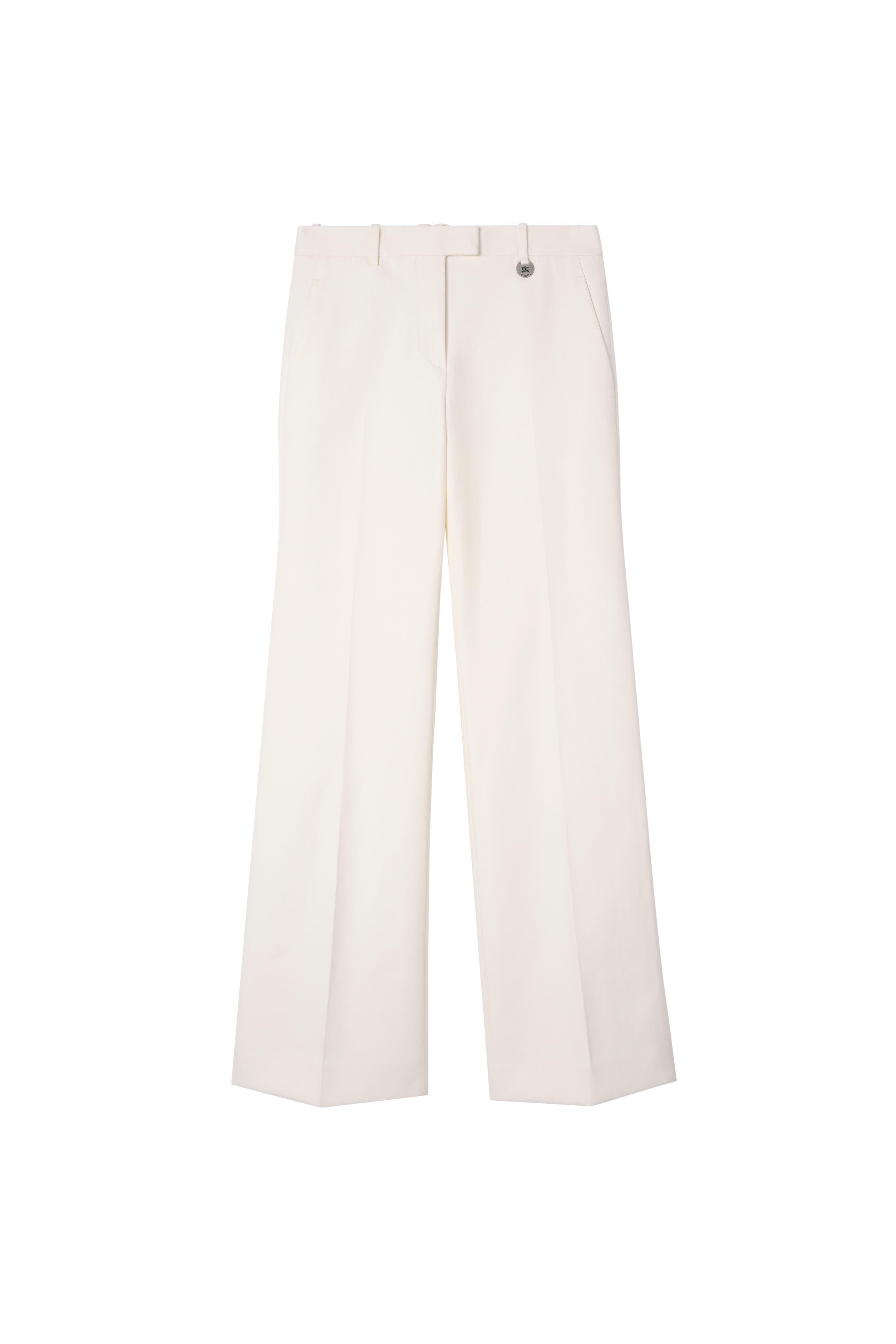 Cotton Blend Tailored Trousers - image 2