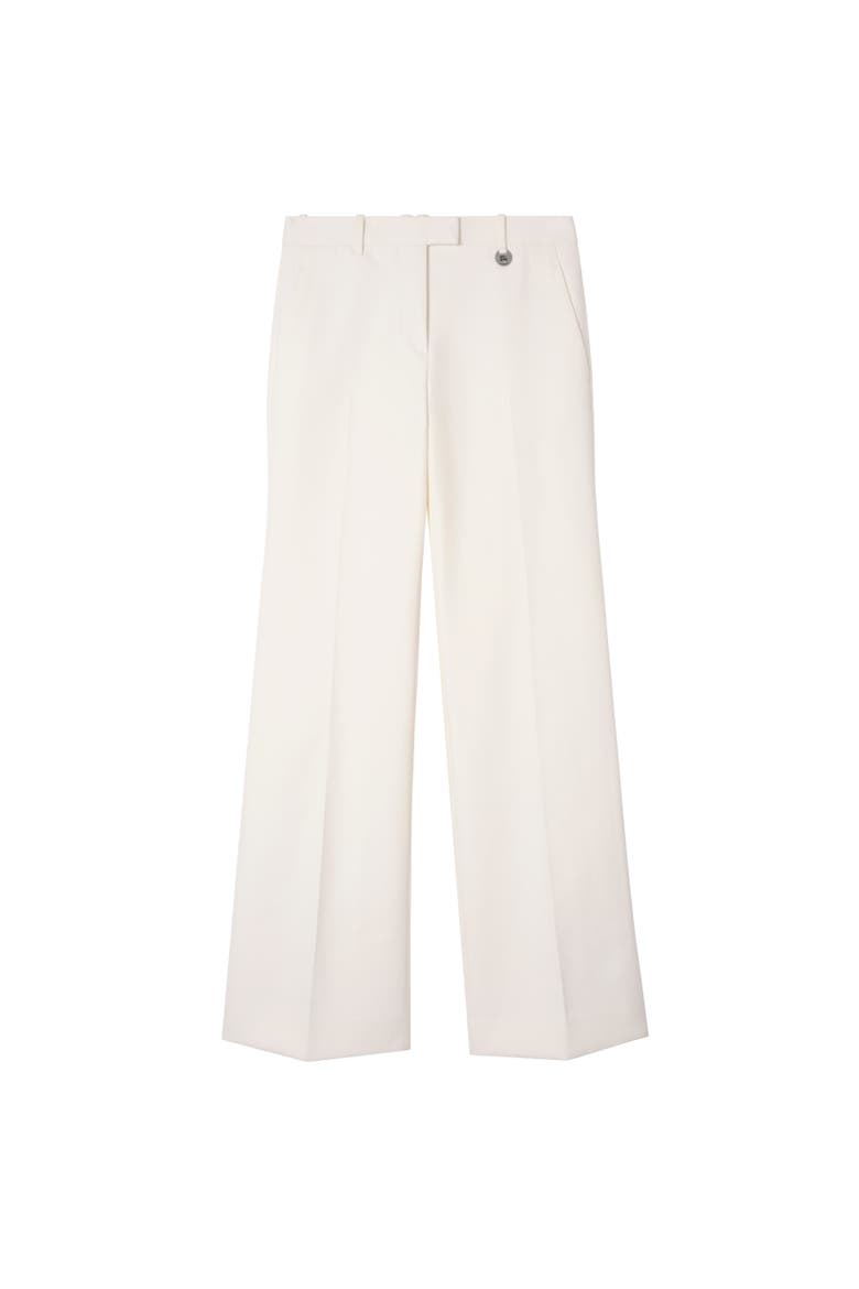 Cotton Blend Tailored Trousers, Alternate, color, Seashell white