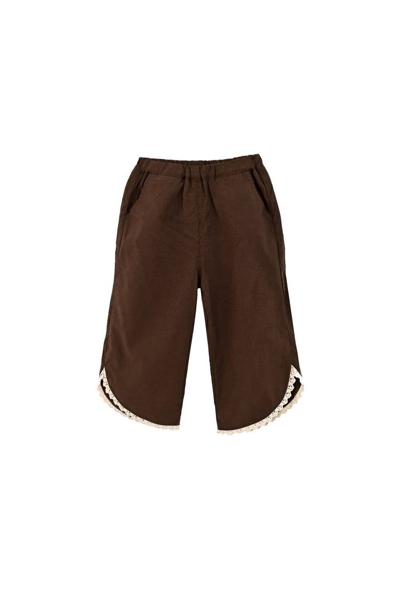 Set with Lace Detail, Alternate, color, Brown