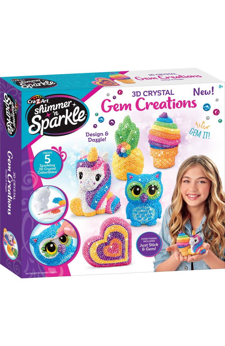 CRA-Z-ART Shimmer N Sparkle 3D Crystal Gem Creations Kit, Main, color, 