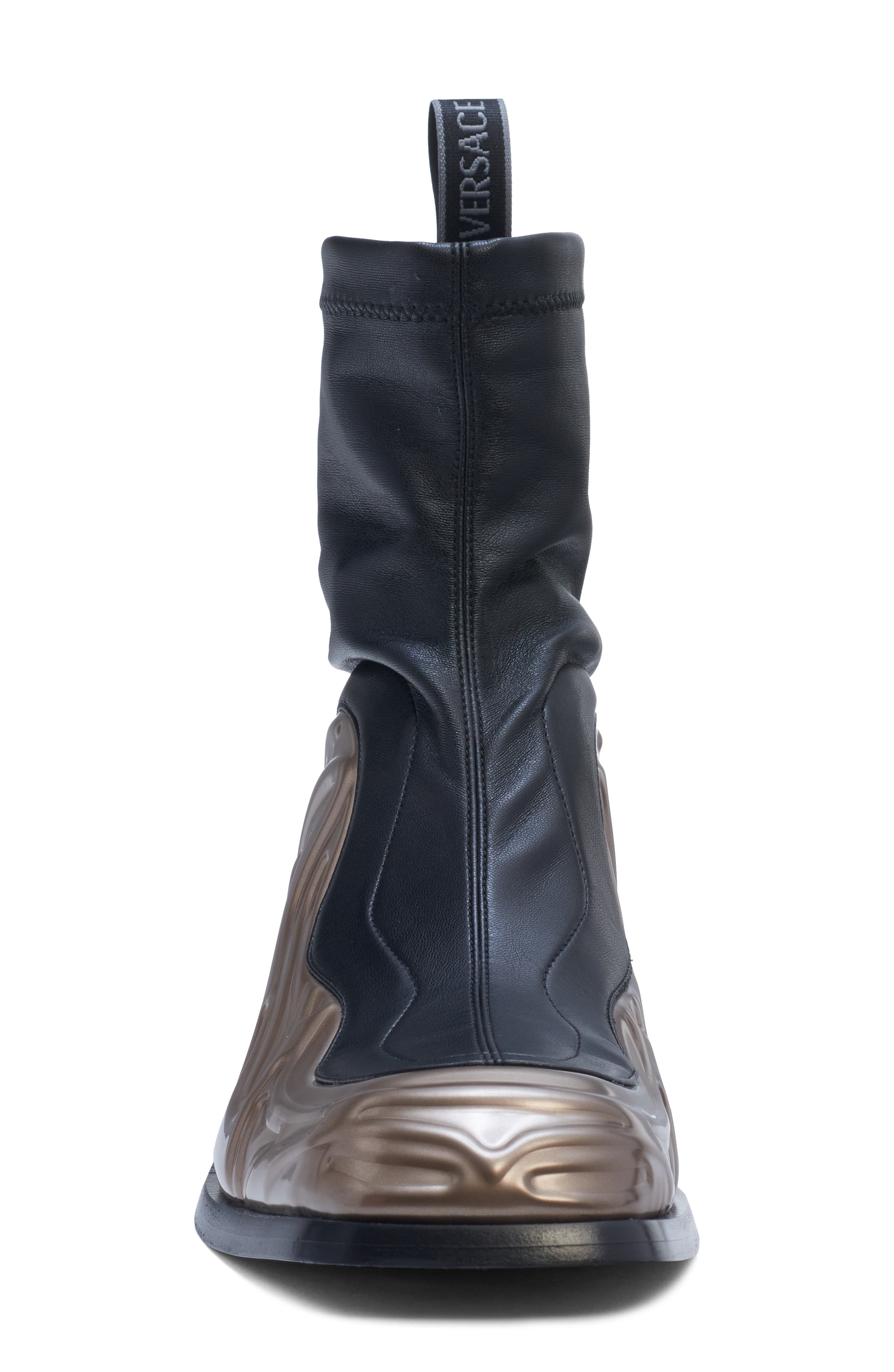 Versace Molded Foam Square Toe Boot, Alternate, color, 