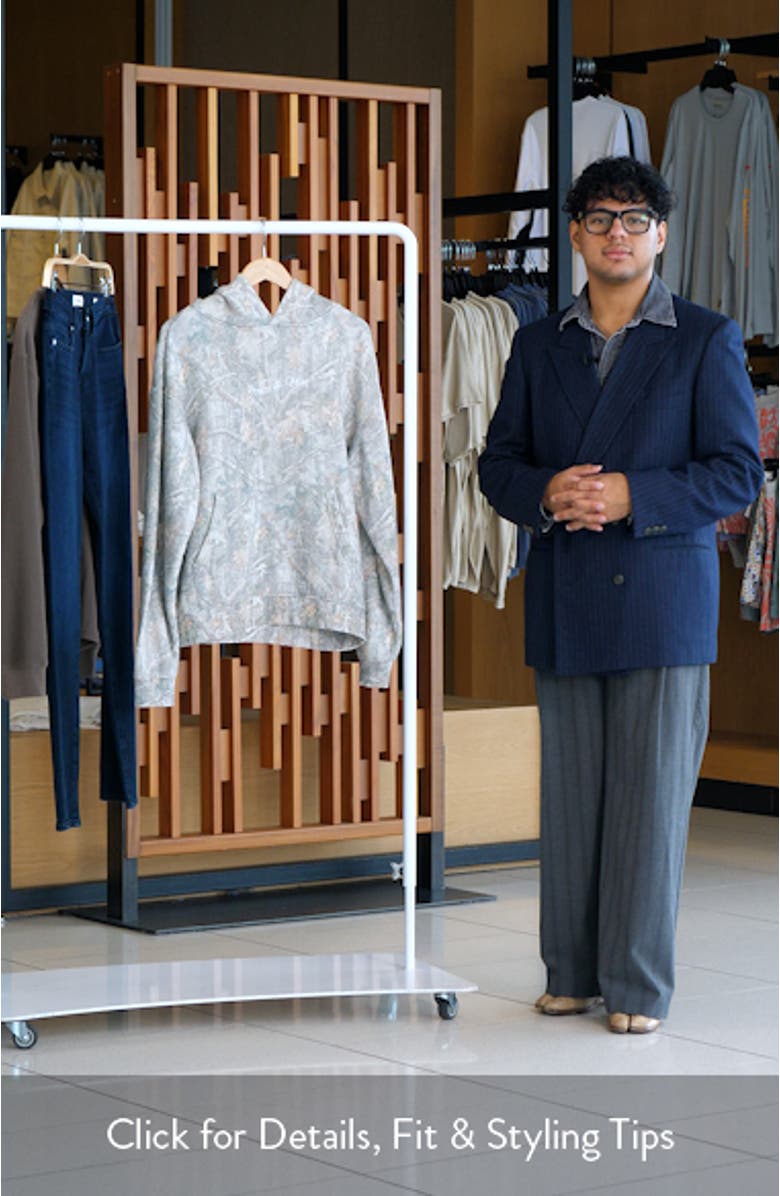 Embroidered Wordmark Camo Hoodie, sales video thumbnail