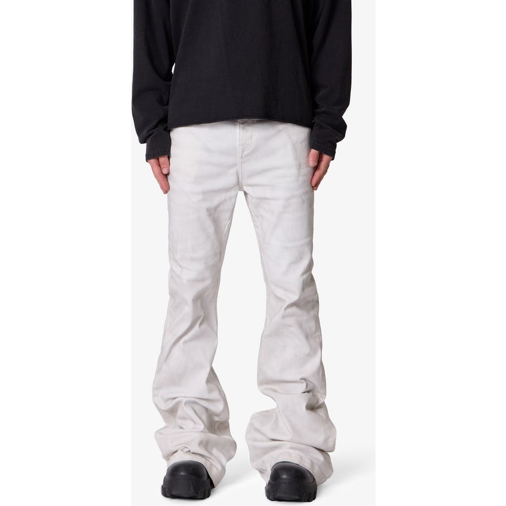 Mnml Super Stacked Hem Jeans In White