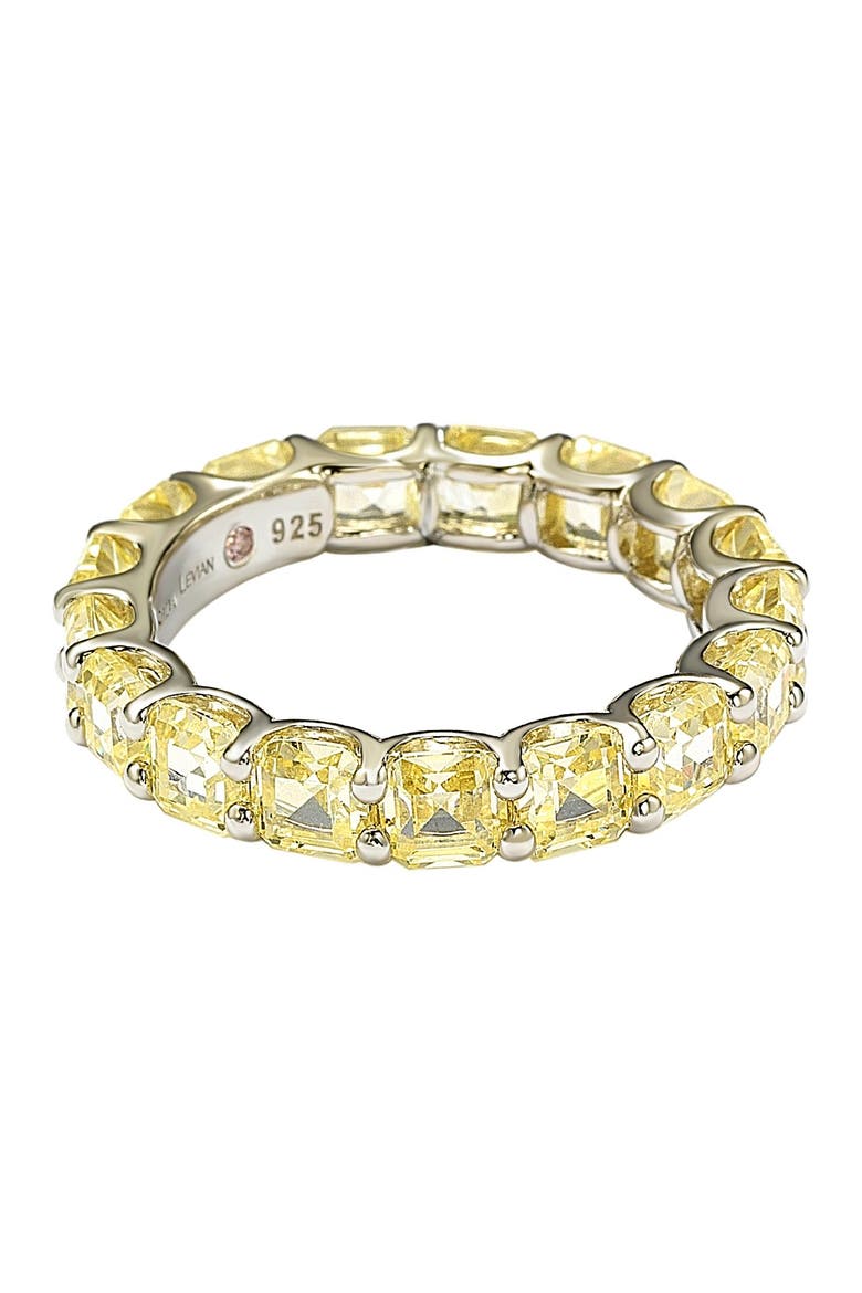 Cubic Zirconia Modern Eternity Band Ring, Main, color, YELLOW