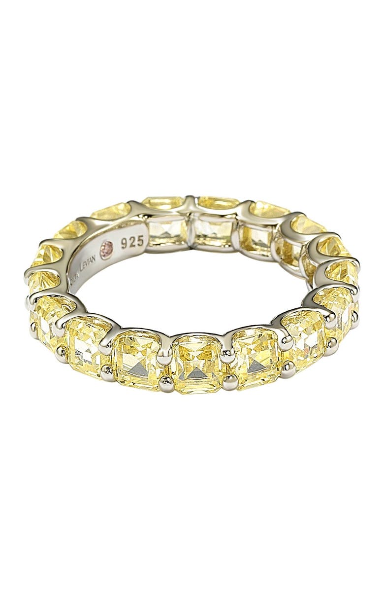 SUZY LEVIAN Cubic Zirconia Modern Eternity Band Ring, Main, color, Yellow