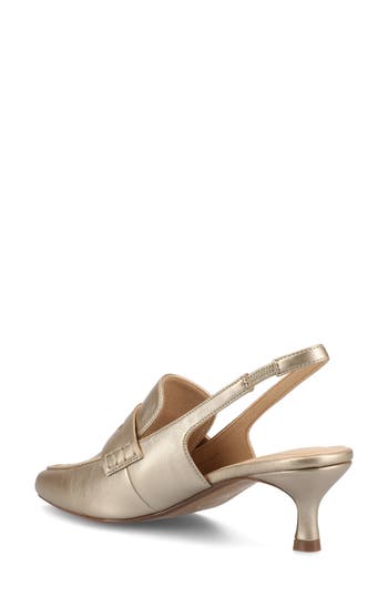Shop Journee Collection Amory Slingback Pump In Champagne