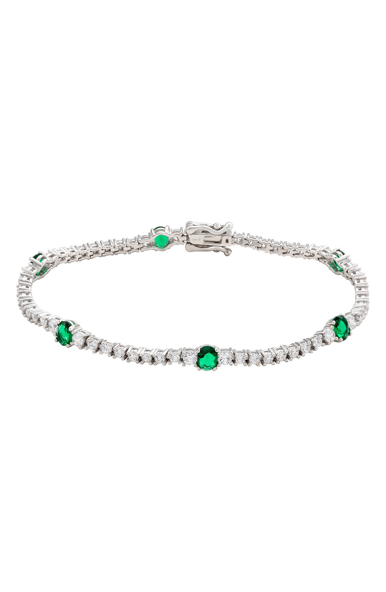 Cubic Zirconia Station Bracelet