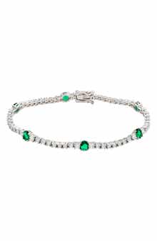 Cubic Zirconia Station Bracelet