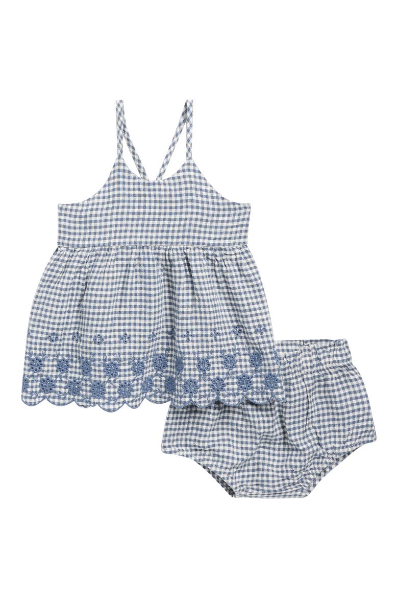 Zenni Linen Blend Tank & Bloomers Set, Main, color, MARINE