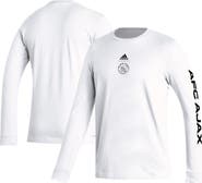 adidas Men's adidas White Ajax Team Crest Long Sleeve T-Shirt