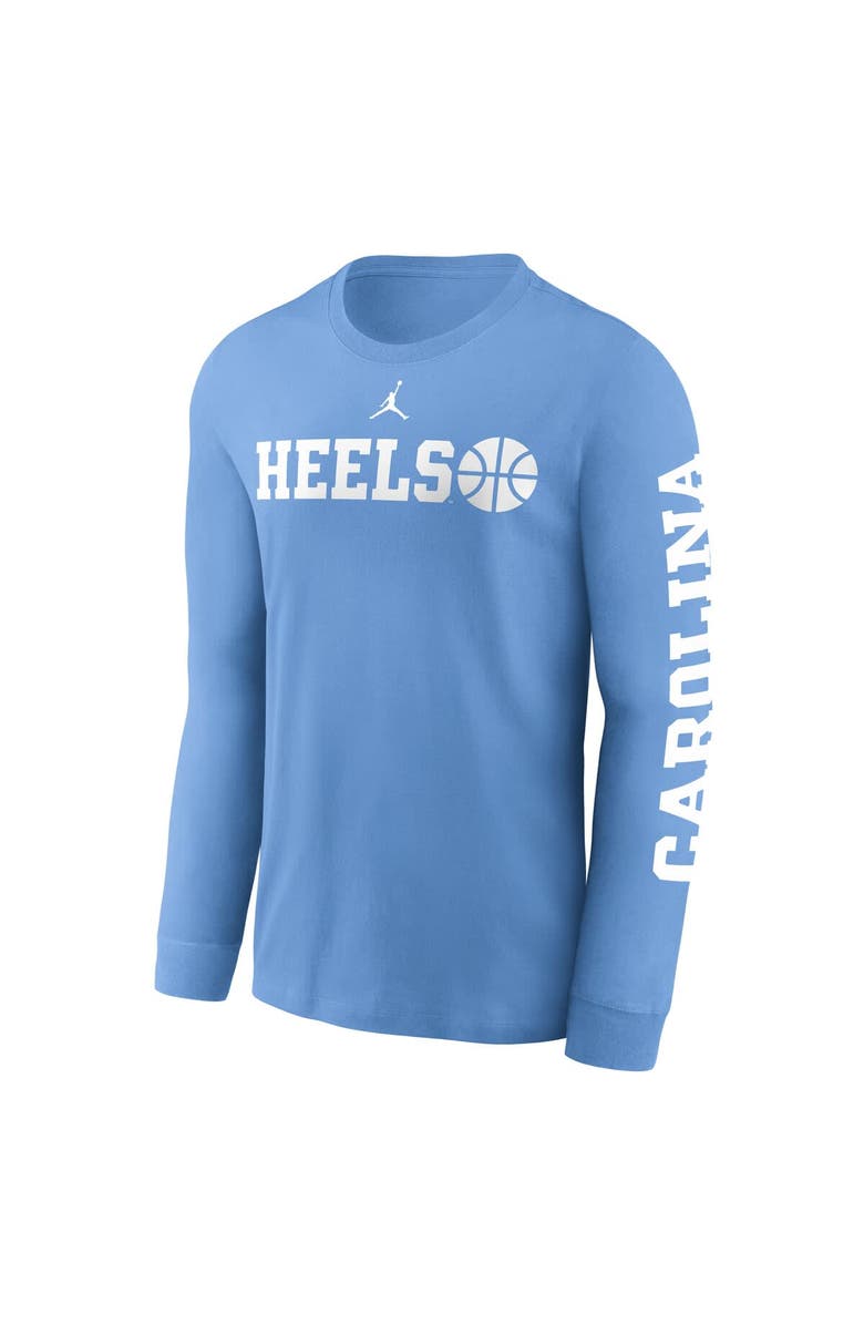 Jordan Brand Men's Jordan Brand  Carolina Blue North Carolina Tar Heels Basketball Icon Two-Hit Long Sleeve T-Shirt, Alternate, color, 