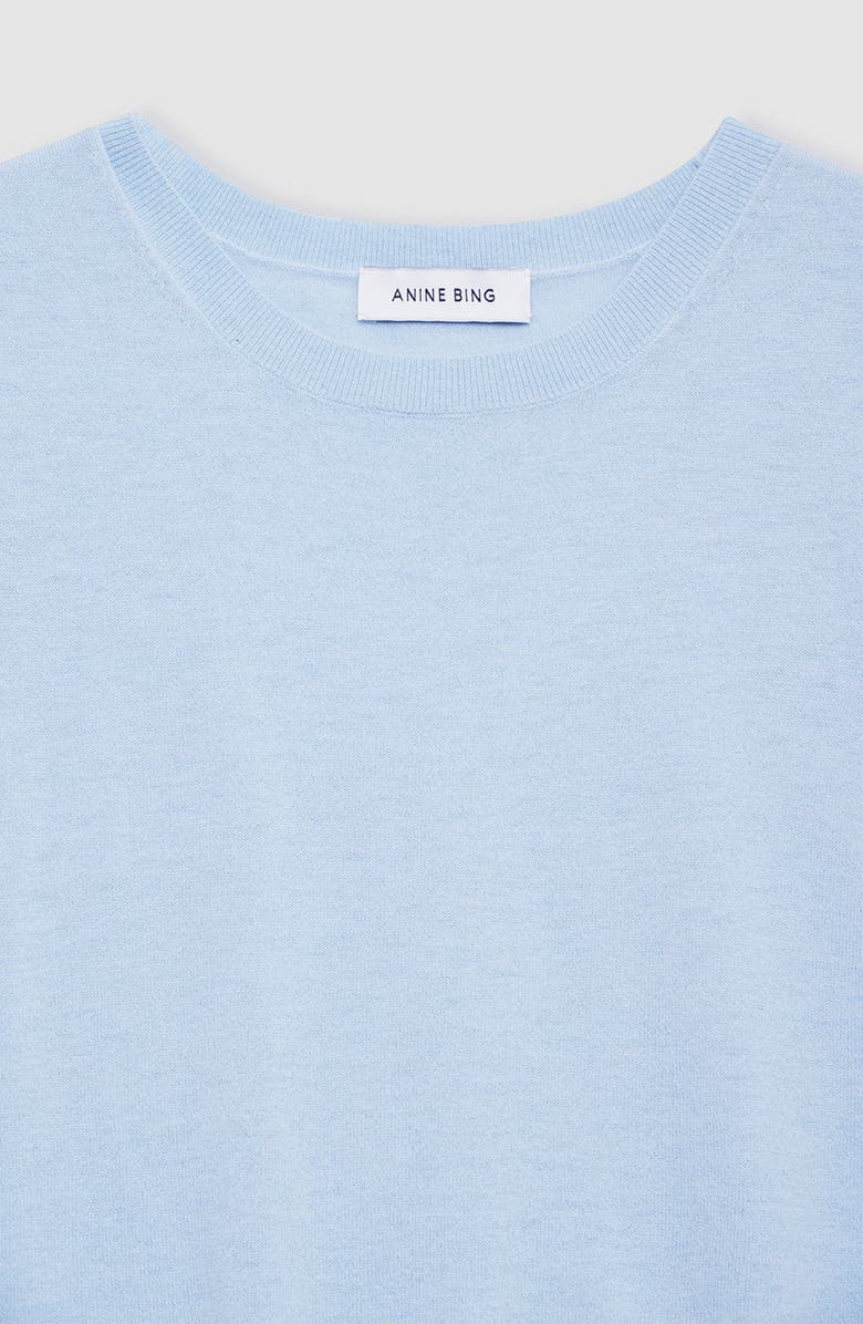 ANINE BING Moni Crop Tank, Alternate, color, Pale Blue