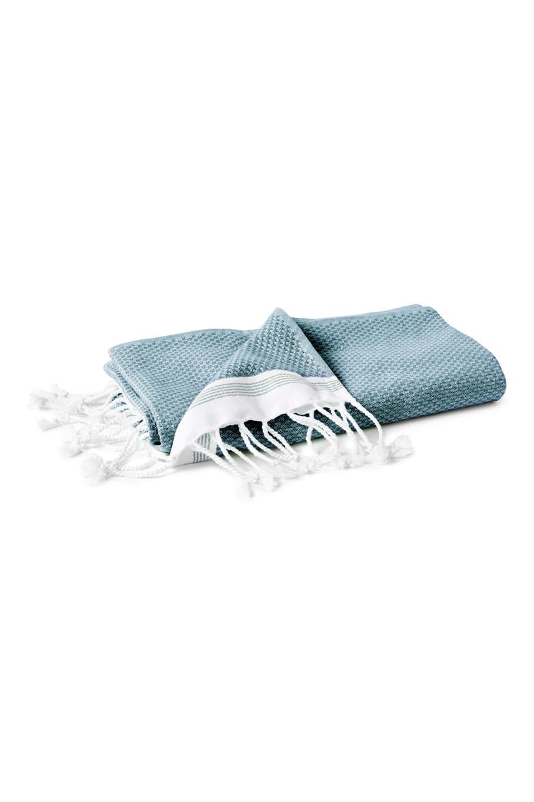 Mediterranean Organic Cotton Beach Towel, Main, color, AQUAMARINE W/ SEA SPRAY