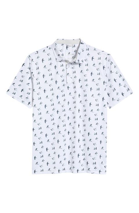 Peak Bird Print Performance Golf Polo