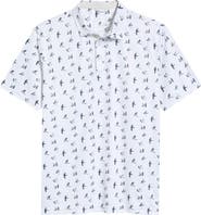 Swannies Peak Bird Print Performance Golf Polo