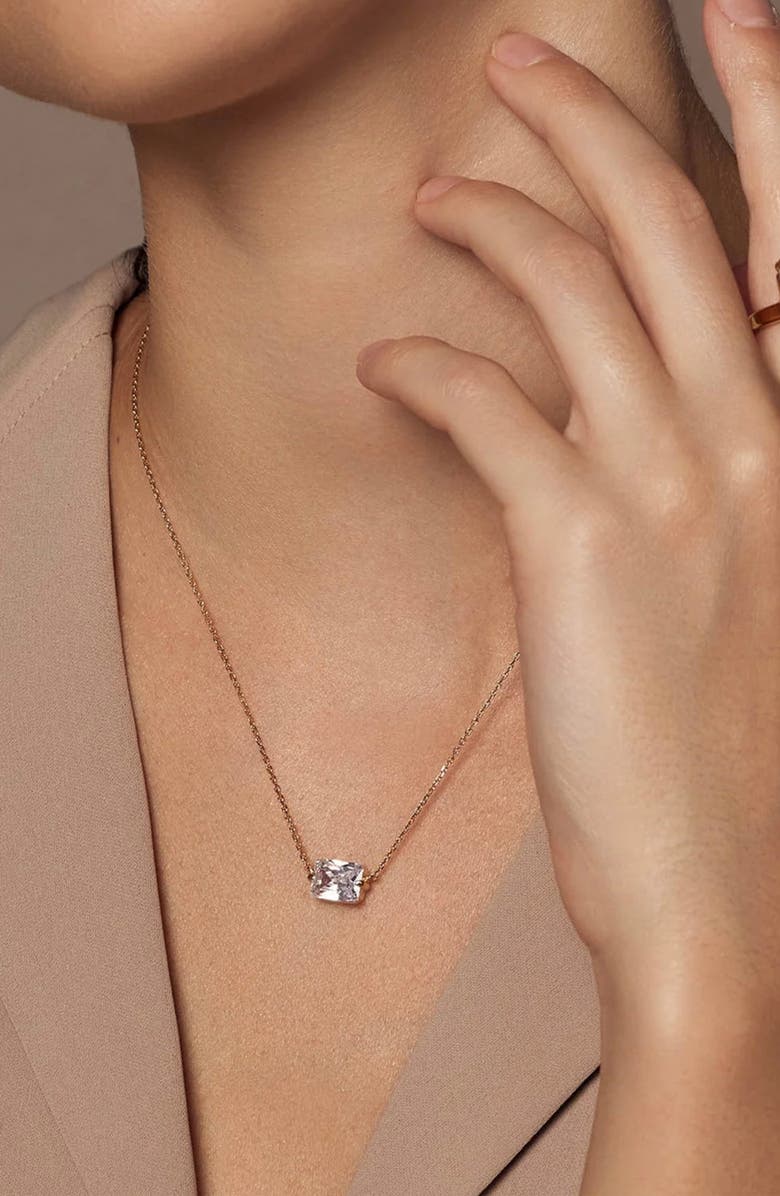 Bearfruit Jewelry Karla Dainty Bar Pendant Necklace Trendy Minimalist, Alternate, color, Silver